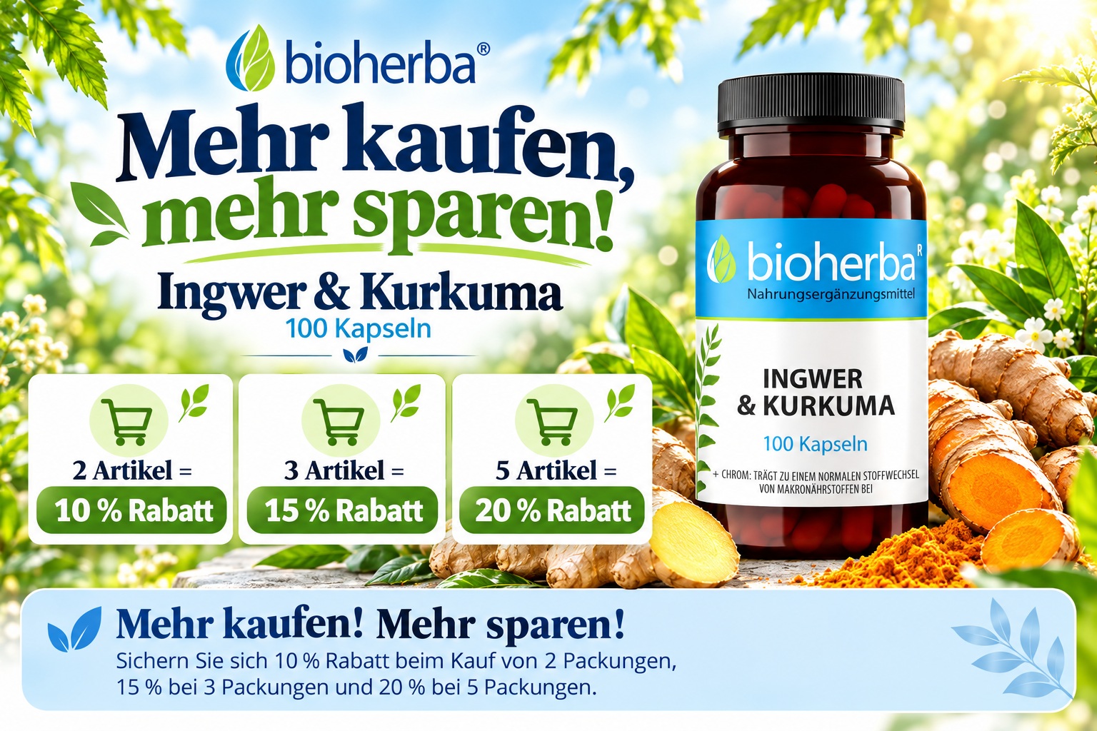 Bioherba Brennnessel Extrakt mit Eisen &ndash; Mengenrabatt: 10 % ab 2, 15 % ab 3 und 20 % ab 5 Artikeln
