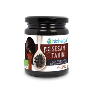 Bio Sesam Tahini 100% gemahlener Bio Sesam 250g Bioherba