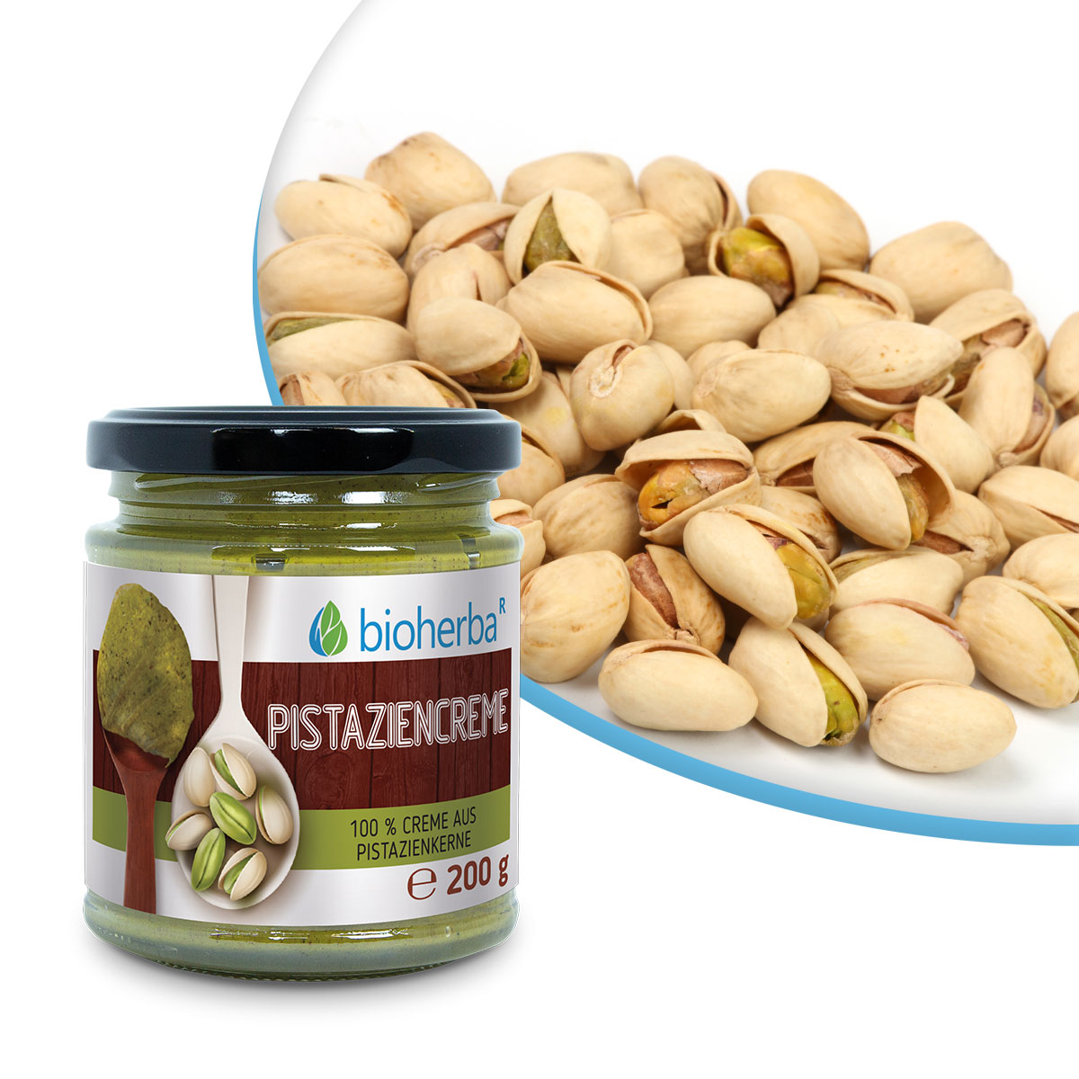 Pistaziencreme 100 % Creme aus Pistazienkerne 200 g Bioherba