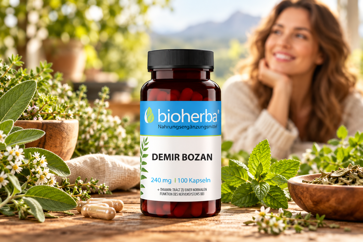 Titel: Bioherba Demir Bozan 240 mg &ndash; 100 Kapseln mit Thiamin