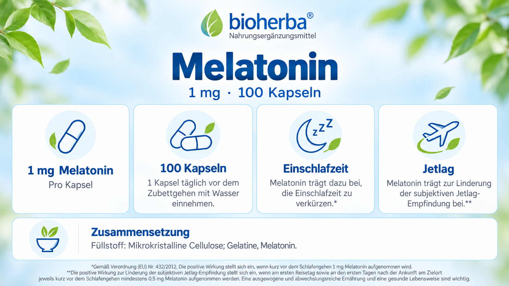 Infografik zu Bioherba Brennnessel Extrakt mit Eisen mit Produktvorteilen, Zusammensetzung und Informationen 